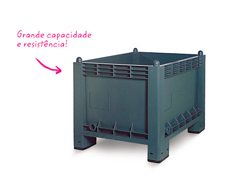 Contentor-palete de plástico empilhável